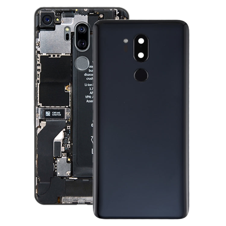 Battery Back Cover with Camera Lens & Fingerprint Sensor for LG G7 ThinQ / G710 / G710EM / G710PM / G710VMP(Black) - For LG by buy2fix | Online Shopping UK | buy2fix