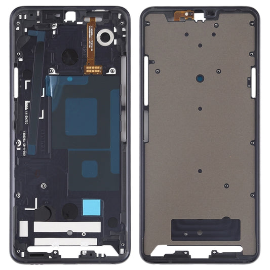 Front Housing LCD Frame Bezel Plate for LG G7 ThinQ / G710 (Black) - For LG by buy2fix | Online Shopping UK | buy2fix