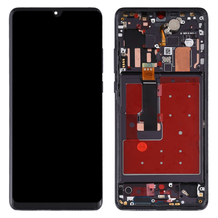 Original OLED LCD Screen for Huawei P30 Pro Digitizer Full Assembly with Frame(Black) by buy2fix
