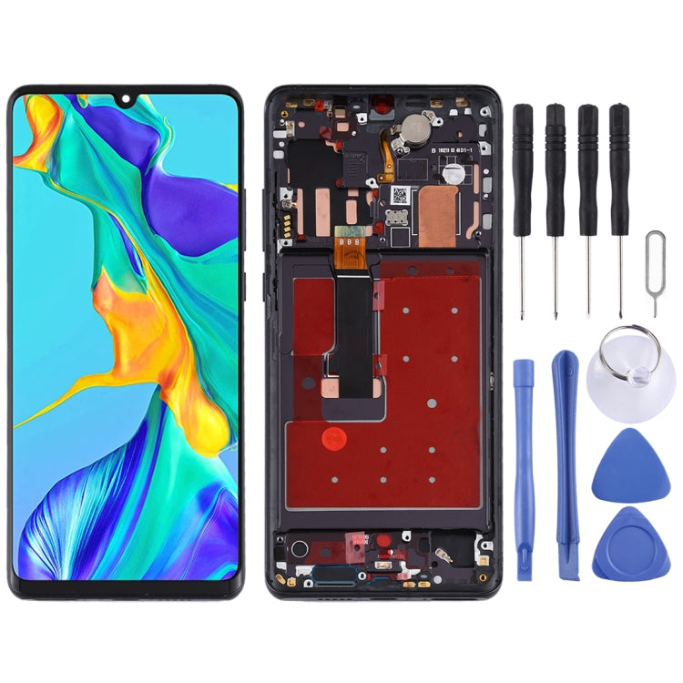 Original OLED LCD Screen for Huawei P30 Pro Digitizer Full Assembly with Frame(Black) by buy2fix