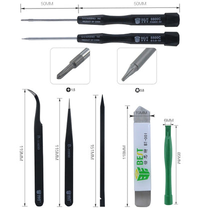 8 in 1 BEST BST-609 Cell Phone Repair Tool Kit Opening Tools by BEST