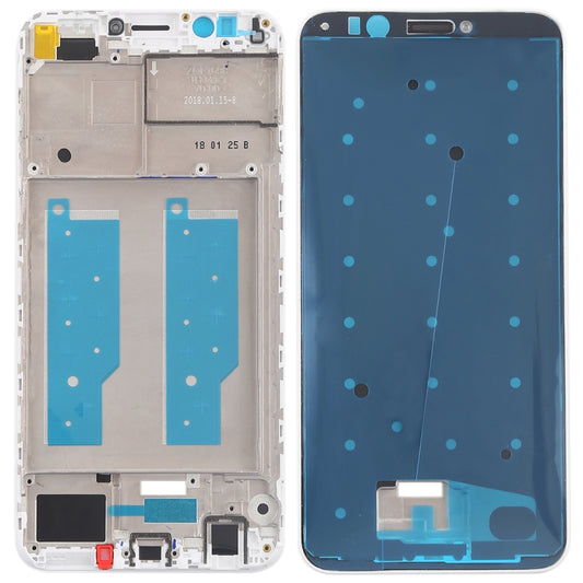 Front Housing LCD Frame Bezel for Huawei Y7 (2018)(White) - Full Housing Cover by buy2fix | Online Shopping UK | buy2fix