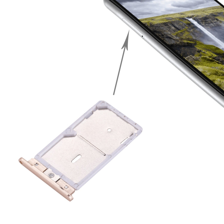 For Xiaomi Redmi Note 3 (MediaTek Version) SIM Card Tray(Gold) - Card Tray by buy2fix | Online Shopping UK | buy2fix
