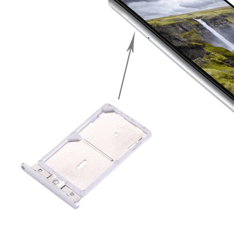 For Xiaomi Redmi Note 3 (MediaTek Version) SIM Card Tray(Silver) - Card Tray by buy2fix | Online Shopping UK | buy2fix
