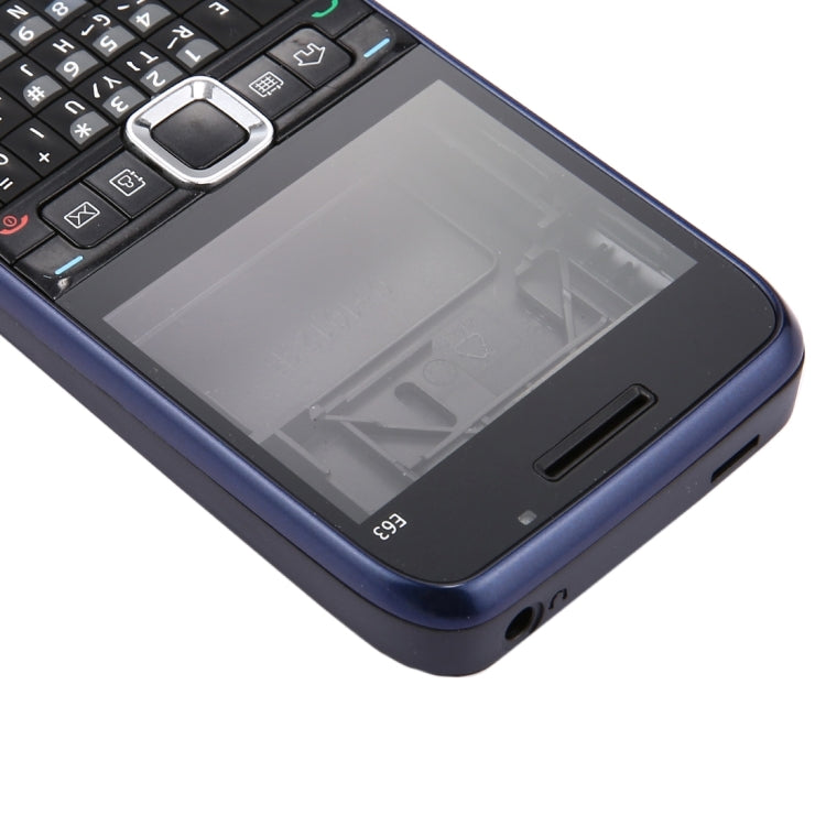 Full Housing Cover (Front Cover + Middle Frame Bezel + Battery Back Cover + Keyboard) for Nokia E63(Dark Blue) - Full Housing Cover by buy2fix | Online Shopping UK | buy2fix