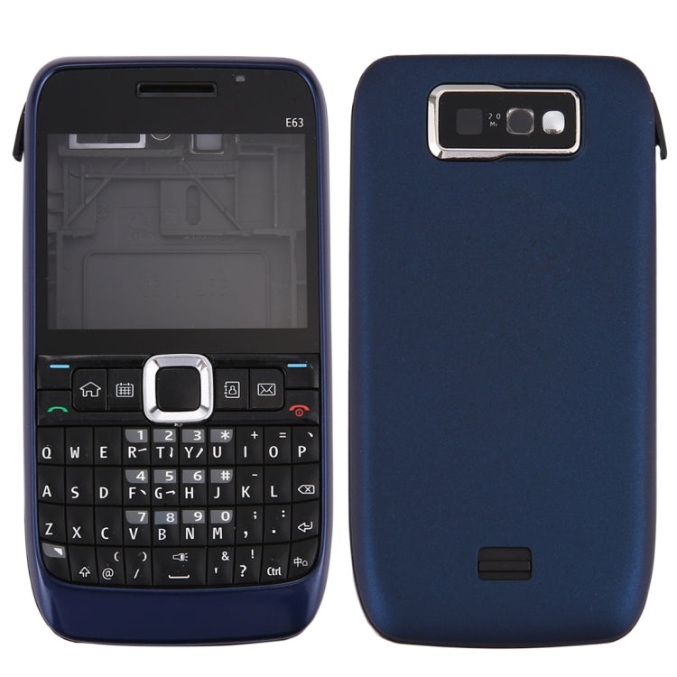 Full Housing Cover (Front Cover + Middle Frame Bezel + Battery Back Cover + Keyboard) for Nokia E63(Dark Blue) - Full Housing Cover by buy2fix | Online Shopping UK | buy2fix