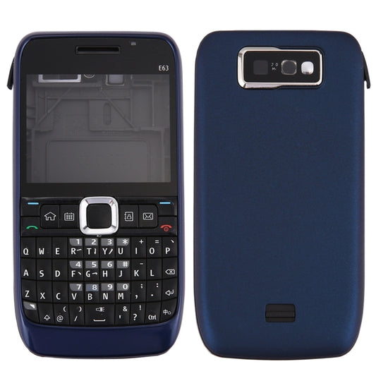 Full Housing Cover (Front Cover + Middle Frame Bezel + Battery Back Cover + Keyboard) for Nokia E63(Dark Blue) - Full Housing Cover by buy2fix | Online Shopping UK | buy2fix