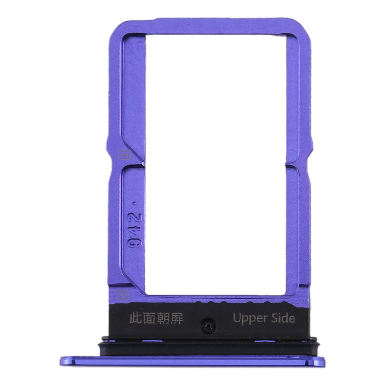 For vivo S5 SIM Card Tray + SIM Card Tray (Blue) - Card Tray by buy2fix | Online Shopping UK | buy2fix