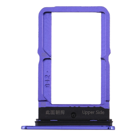 For vivo S5 SIM Card Tray + SIM Card Tray (Blue) - Card Tray by buy2fix | Online Shopping UK | buy2fix