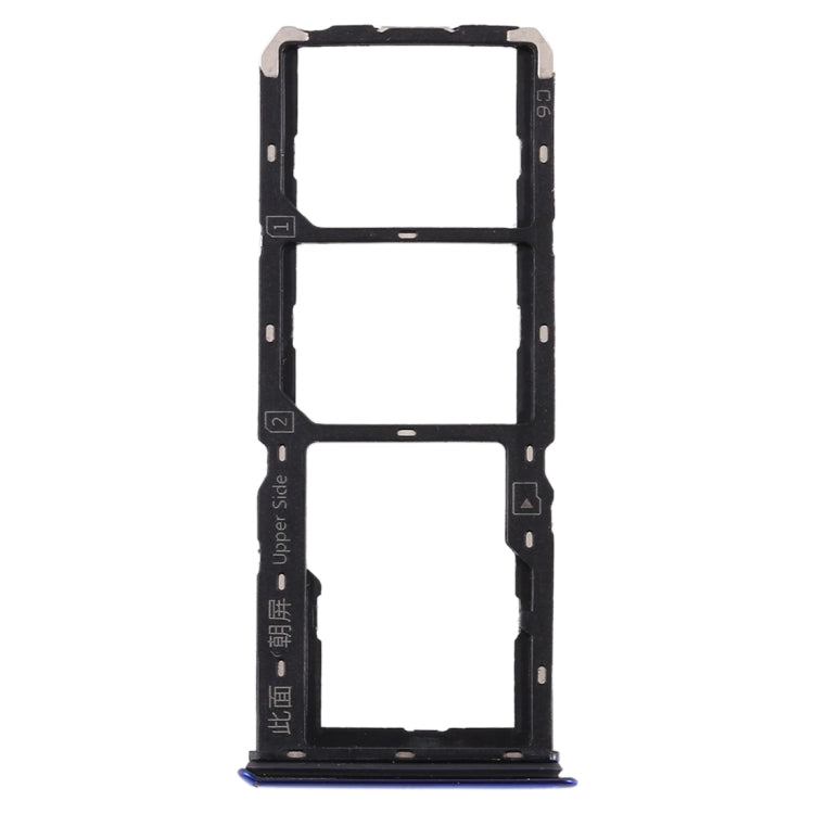 For Vivo S1 SIM Card Tray + SIM Card Tray + Micro SD Card Tray (Blue) - Card Tray by buy2fix | Online Shopping UK | buy2fix