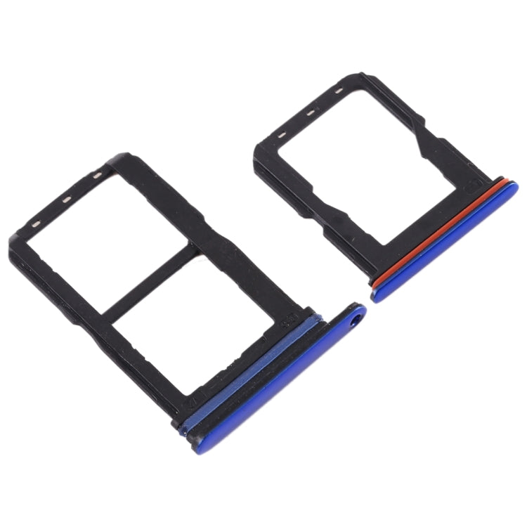 For Vivo S1 Pro SIM Card Tray + SIM Card Tray + Micro SD Card Tray (Blue) - Card Tray by buy2fix | Online Shopping UK | buy2fix