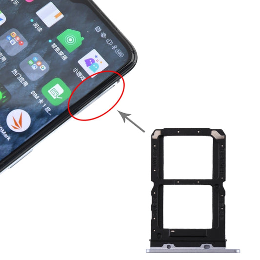 For Realme X2 Pro SIM Card Tray + SIM Card Tray (Silver) - Card Tray by buy2fix | Online Shopping UK | buy2fix