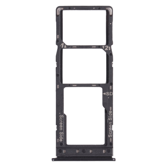 For Infinix HOT 7 Pro (X625B) SIM Card Tray + SIM Card Tray + Micro SD Card Tray (Black) - Card Tray by buy2fix | Online Shopping UK | buy2fix