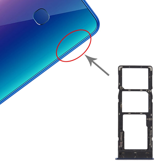 For Infinix X627 Smart 3 Plus SIM Card Tray + SIM Card Tray + Micro SD Card Tray (Blue) - Card Tray by buy2fix | Online Shopping UK | buy2fix