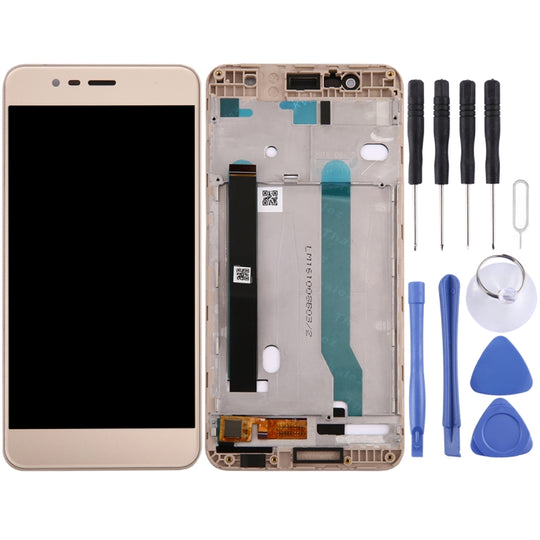 LCD-Bildschirm und Digitizer-Vollmontage mit Rahmen für Asus ZenFone 3 Max / ZC520TL / X008D (Gold)