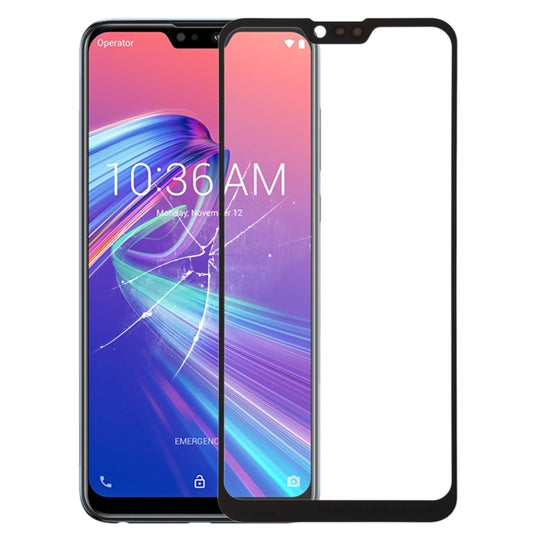 Lentille extérieure en verre de l'écran avant pour Asus Zenfone Max Pro (M2) ZB631KL X01BDA (noir)