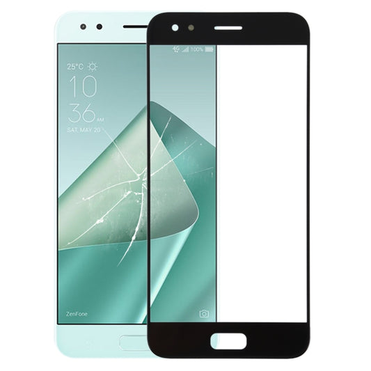 Front Screen Outer Glass Lens for Asus ZenFone 4 ZE554KL / Z01KD(Black) - Outer Glass Lens by buy2fix | Online Shopping UK | buy2fix