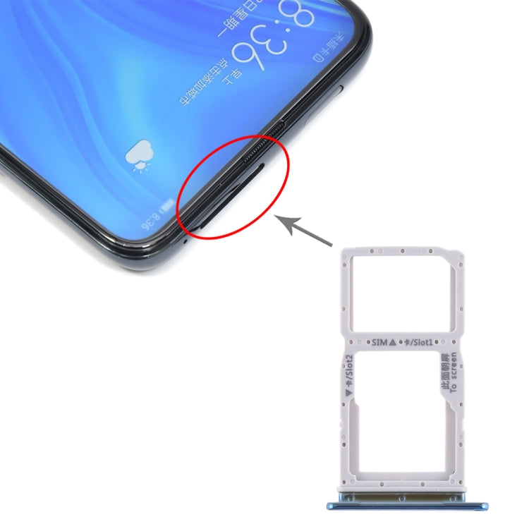 SIM Card Tray + SIM Card Tray / Micro SD Card Tray for Huawei Enjoy 10 Plus (Breathing Crystal) by buy2fix