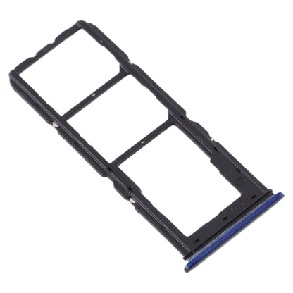 For Vivo U3x / U10 SIM Card Tray + SIM Card Tray + Micro SD Card Tray (Blue) - Card Tray by buy2fix | Online Shopping UK | buy2fix