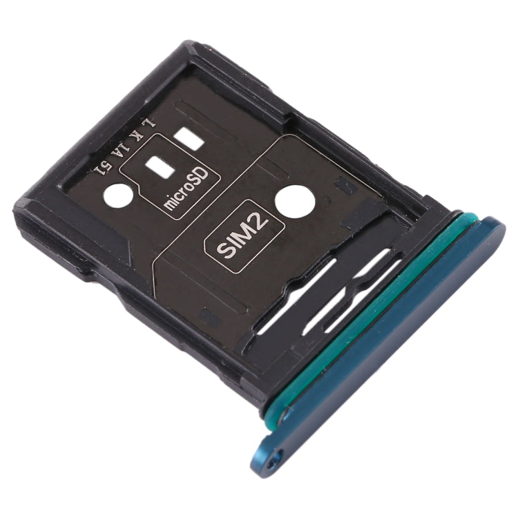 For OPPO Reno 10x zoom SIM Card Tray + SIM Card Tray / Micro SD Card Tray (Blue) - Card Tray by buy2fix | Online Shopping UK | buy2fix