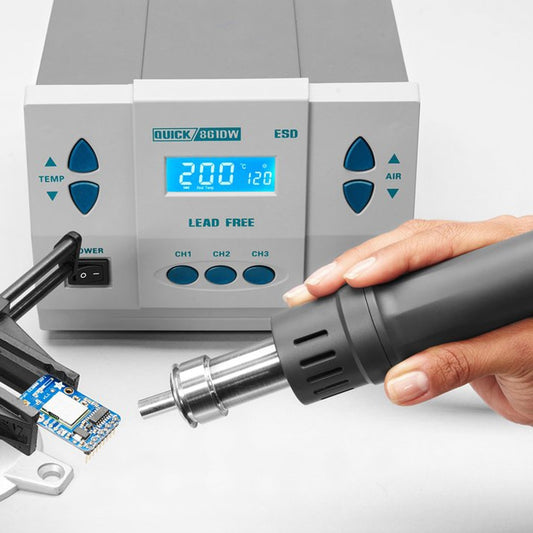 QUICK 861DW 220V 1000W Digital Display Lead-free Intelligent Hot Air Gun Desoldering Station, AU Plug - Electric Soldering Iron by buy2fix | Online Shopping UK | buy2fix