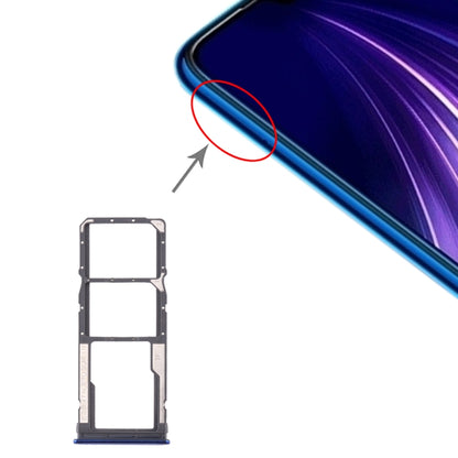SIM Card Tray + SIM Card Tray + Micro SD Card Tray for Xiaomi Redmi Note 8 (Blue) - Card Tray by buy2fix | Online Shopping UK | buy2fix