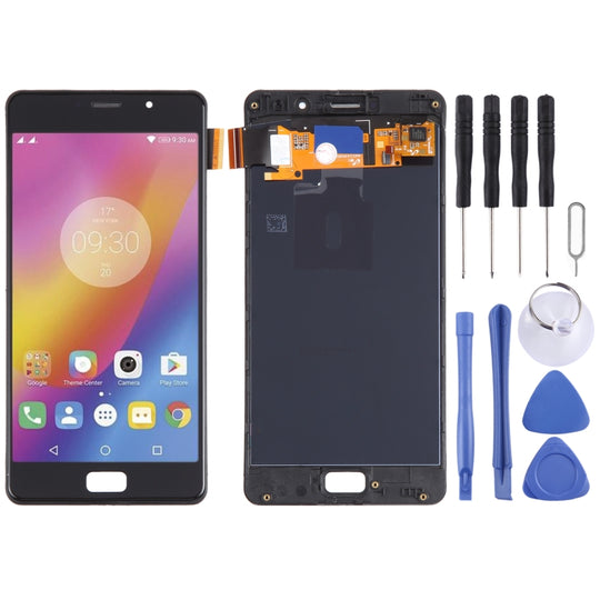 LCD-Bildschirm und Digitizer-Vollmontage mit Rahmen für Lenovo Vibe P2 / P2a42 / P2c72 (Schwarz)