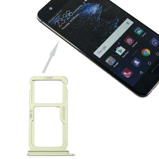 For Huawei P10 Plus SIM Card Tray & SIM / Micro SD Card Tray(Green) - Card Socket by buy2fix | Online Shopping UK | buy2fix