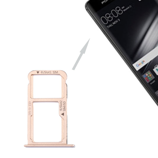 For Huawei Mate 9 SIM Card Tray & SIM / Micro SD Card Tray(Gold) - Card Socket by buy2fix | Online Shopping UK | buy2fix