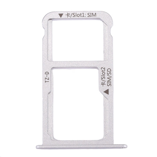 For Huawei Mate 9 SIM Card Tray & SIM / Micro SD Card Tray(Silver) by buy2fix