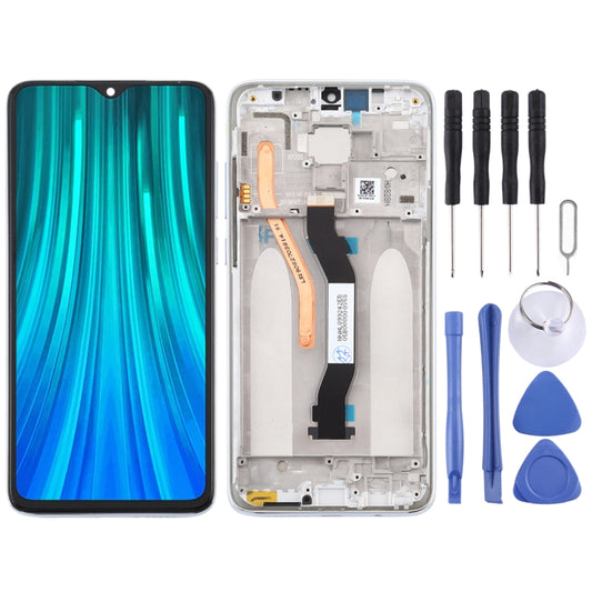 TFT LCD Screen for Xiaomi Redmi Note 8 Pro Digitizer Full Assembly with Frame (Double SIM Card Version)(White) - LCD Screen by buy2fix | Online Shopping UK | buy2fix