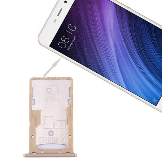 For Xiaomi Redmi 4A SIM & SIM / TF Card Tray(Gold) - Card Tray by buy2fix | Online Shopping UK | buy2fix