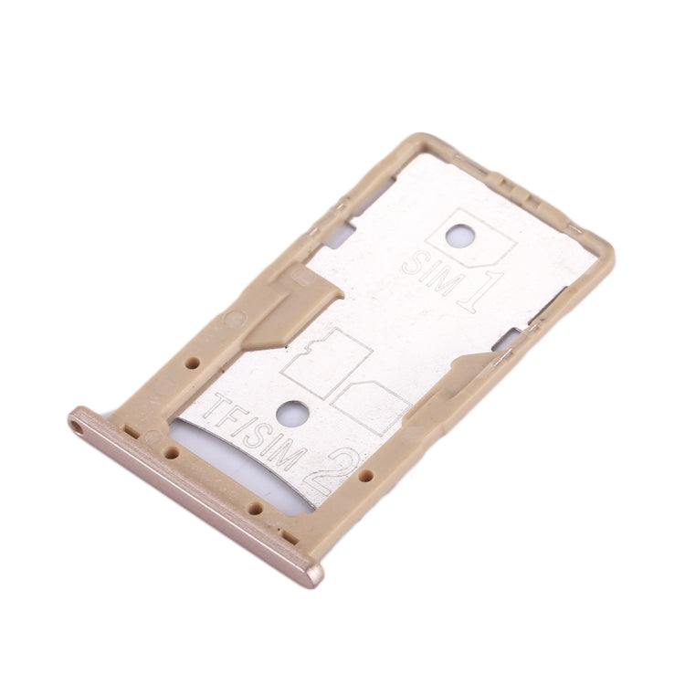 For Xiaomi Redmi 4A SIM & SIM / TF Card Tray(Gold) - Card Tray by buy2fix | Online Shopping UK | buy2fix