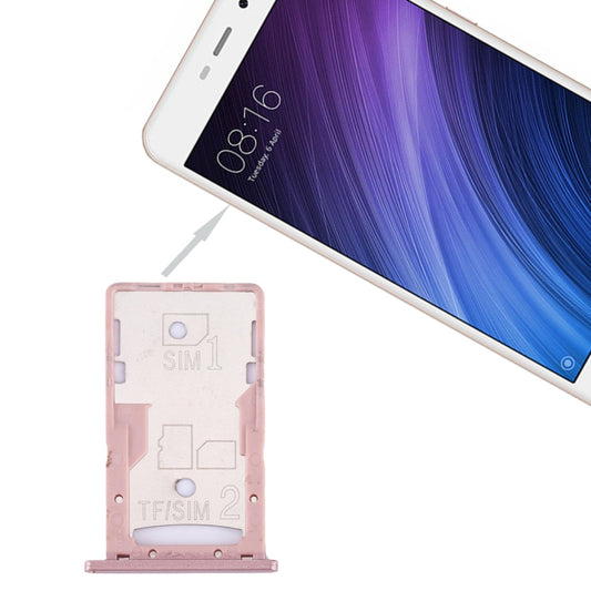 For Xiaomi Redmi 4A SIM & SIM / TF Card Tray(Rose Gold) - Card Tray by buy2fix | Online Shopping UK | buy2fix