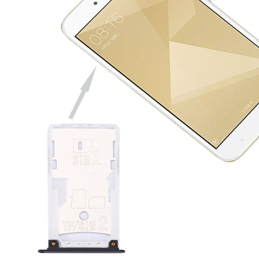 For Xiaomi Redmi 4X SIM & SIM / TF Card Tray(Black) - Card Tray by buy2fix | Online Shopping UK | buy2fix