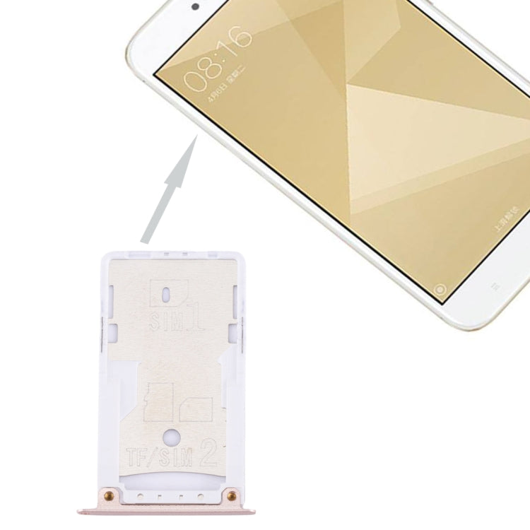 For Xiaomi Redmi 4X SIM & SIM / TF Card Tray(Gold) - Card Tray by buy2fix | Online Shopping UK | buy2fix