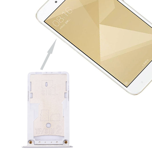 For Xiaomi Redmi 4X SIM & SIM / TF Card Tray(Silver) - Card Tray by buy2fix | Online Shopping UK | buy2fix