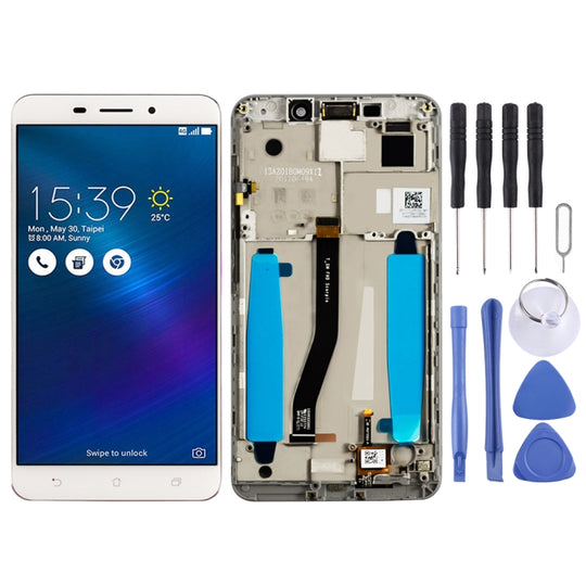 Écran LCD et numériseur complet avec cadre pour Asus ZenFone 3 Laser ZC551KL Z01BDC (blanc)