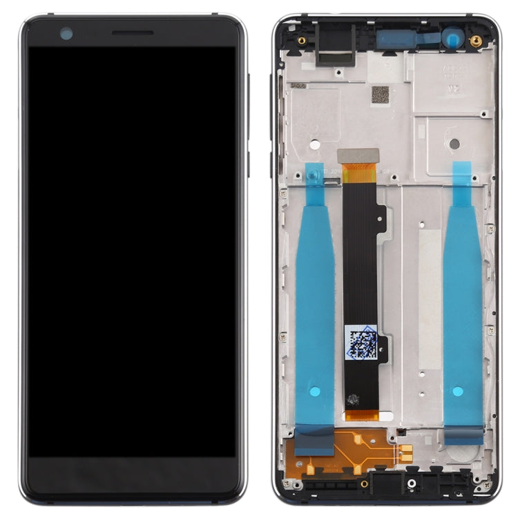 TFT LCD Screen for Nokia 3.1 TA-1049 TA-1057 TA-1063 TA-1070 Digitizer Full Assembly with Frame & Side Keys (Black) - LCD Screen by buy2fix | Online Shopping UK | buy2fix