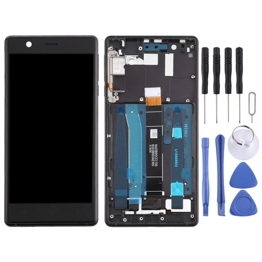 TFT LCD Screen for Nokia 3 TA-1032 Digitizer Full Assembly with Frame & Side Keys (Black) - LCD Screen by buy2fix | Online Shopping UK | buy2fix