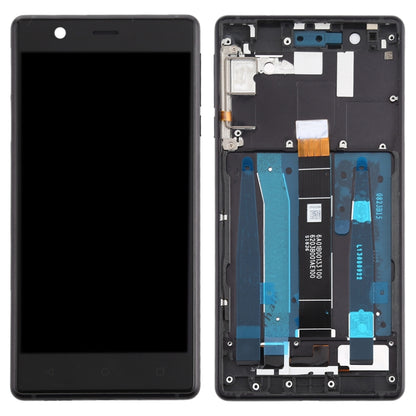 TFT LCD Screen for Nokia 3 TA-1032 Digitizer Full Assembly with Frame & Side Keys (Black) - LCD Screen by buy2fix | Online Shopping UK | buy2fix