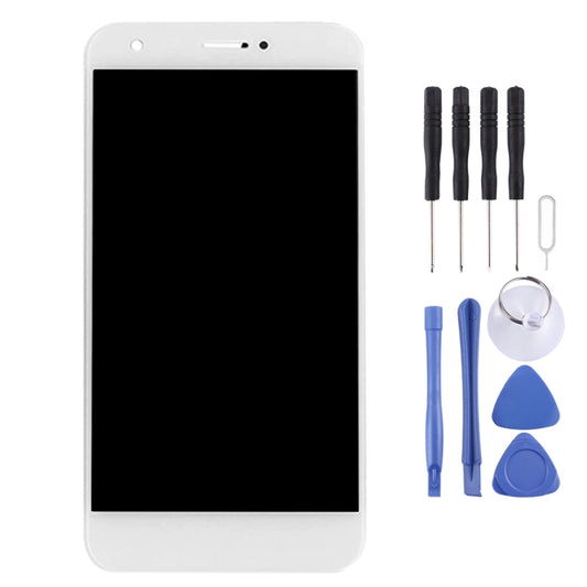 OEM LCD Screen for ZTE Blade A512 with Digitizer Full Assembly (White) - For ZTE by buy2fix | Online Shopping UK | buy2fix