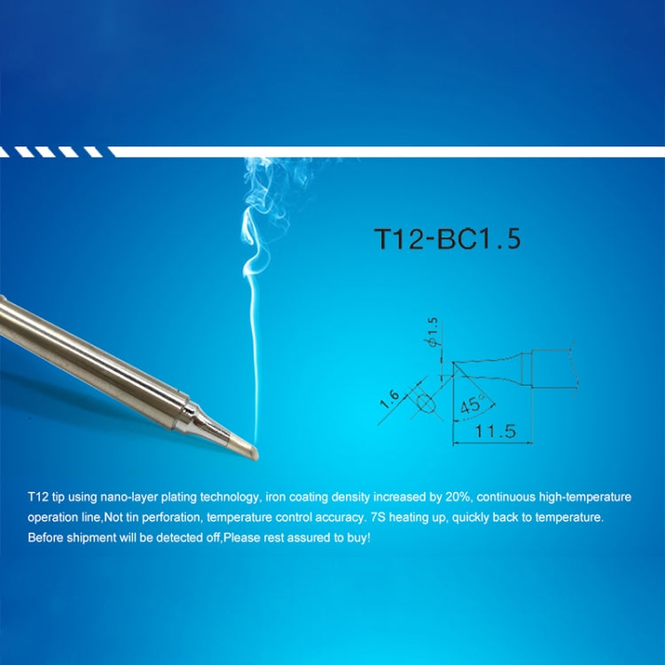 QUICKO T12-BC1.5 Lead-free Soldering Iron Tip - Soldering Iron Tip by Quicko | Online Shopping UK | buy2fix
