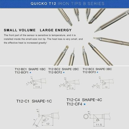 QUICKO T12-BC1.5 Lead-free Soldering Iron Tip - Soldering Iron Tip by Quicko | Online Shopping UK | buy2fix