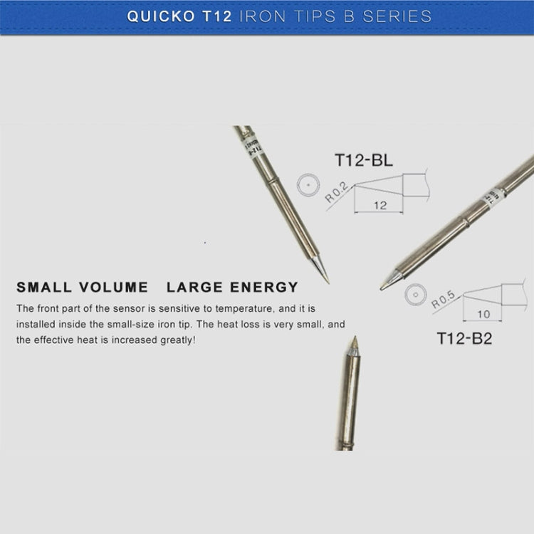 QUICKO T12-B Lead-free Soldering Iron Tip - Soldering Iron Tip by Quicko | Online Shopping UK | buy2fix