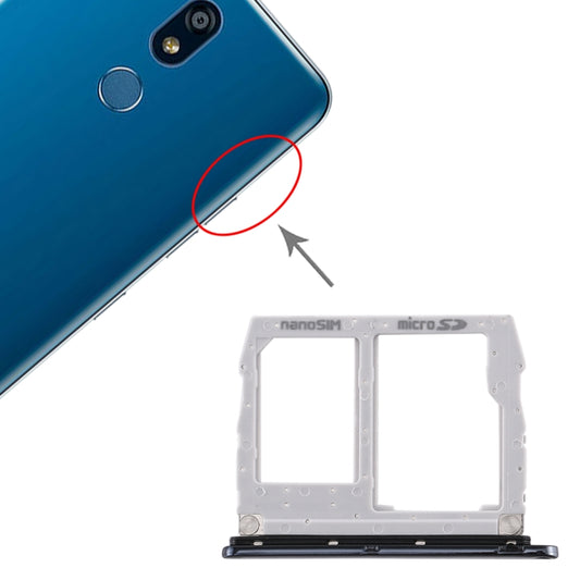 SIM Card Tray + Micro SD Card Tray for LG K40 / K12 Plus / X4 (2019) / X420EM / X420BMW / X420HM / X420 / X420N (Silver) - For LG by buy2fix | Online Shopping UK | buy2fix