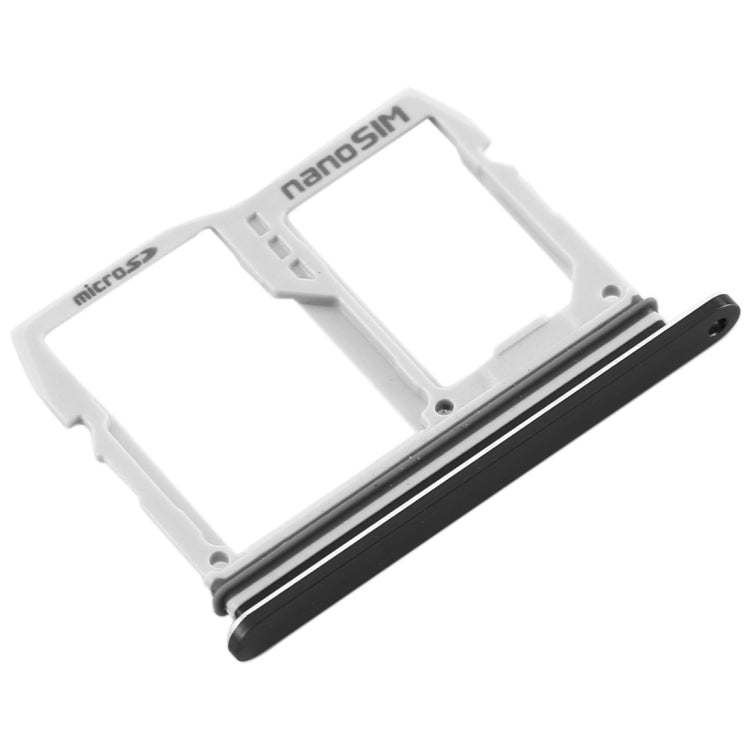SIM Card Tray + Micro SD Card Tray for LG V40 ThinQ (Black) - For LG by buy2fix | Online Shopping UK | buy2fix