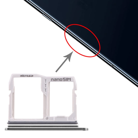 SIM Card Tray + Micro SD Card Tray for LG V40 ThinQ (Silver) - For LG by buy2fix | Online Shopping UK | buy2fix