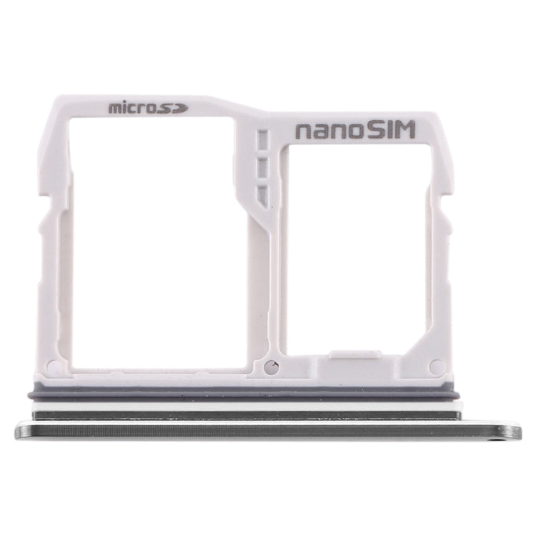 SIM Card Tray + Micro SD Card Tray for LG V40 ThinQ (Silver) - For LG by buy2fix | Online Shopping UK | buy2fix