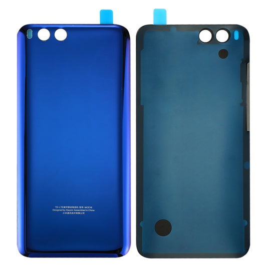 For Xiaomi Mi 6 Glass Battery Back Cover(Blue) - Back Cover by buy2fix | Online Shopping UK | buy2fix